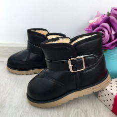 Cizme imblanite negre ugg pentru baieti 23 cod 0821 foto