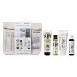 Pachet Travel Olive Gel de dus 40ml + Crema de corp 40ml + Gel de dus 40ml + Balsam 40ml, Korres