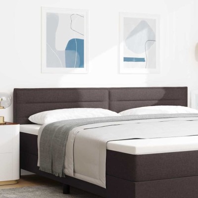 vidaXL Tăblie cap Altele cu headboard Maro &amp;icirc;nchis 200 cm țesătură 42007037 foto