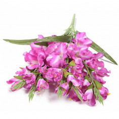 Buchet de flori artificiale gladiole roz intens 58 H Elegant DecoLux foto