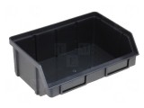 Cuvă ESD Polipropilenă Neagră 203x74x140mm 1k&Omega;