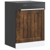 VidaXL Panou pentru mașină spălat vase &quot;Lucca&quot; Lemn stejar afumat 853902