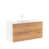 Cumpara ieftin Vario Pull 100 dulap de bază cu chiuvetă stejar alb