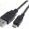 Cablu USB A tata la micro USB B tata, USB 2.0, lungime 1m, negru, Goobay, 46800, T145887