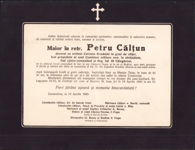 HST A1933 Ferpar maior Petru Călțun Legiunea Rom&amp;acirc;nă din Italia etc foto