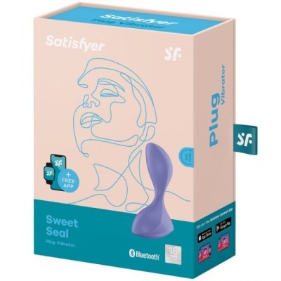 SATISFYER - SWEET SEAL VIBRATING PLUG APP VIOLET foto