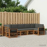 Cumpara ieftin Set de canapele de exterior 7 buc. 7-Locuri Natural si Antracit