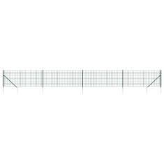 Gard plasa de sarma cu tarusi de fixare, verde, 0,8x10 m