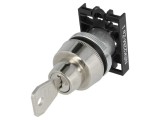 Comutator Rotativ cu Cheie 22mm Gri IP40
