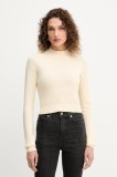 Silvian Heach pulover LOLA culoarea bej, cu turtleneck, GPA25554LU