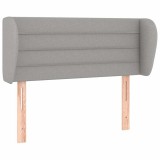 Cumpara ieftin Tablie de pat cu aripioare gri deschis 93x23x78/88 cm textil
