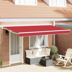 vidaXL Material de &icirc;nlocuire pentru copertină Roșu 400 x 200 cm P&acirc;nză 42000627