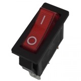Intrerupator pe fir, simplu, cu indicator luminos, Adeleq 02-545, incastrat, rosu cu negru