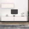 Gossi comode tv, 3 buc., alb, lemn masiv de pin