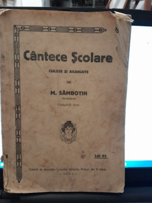 Cantece scolare culese si aranjate de M Sambotin foto