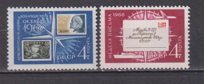 RUSIA (U.R.S.S. ) 1968 ANIVERSARI MI. 3533-3534 MNH foto