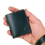 Cumpara ieftin Portofel din piele naturala, personalizabil, Odin, negru cu maro