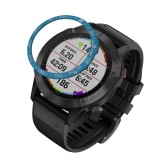Rama Cadran Aluminiu kwmobile Albastru/Gri pentru Garmin Fenix 7 - Protectie Ecran Anti Zgarieturi