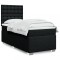 Gossi pat box spring cu saltea, negru, 80x200 cm, textil