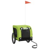 Cumpara ieftin Remorca bicicleta animale companie, verde/negru, oxford/fier