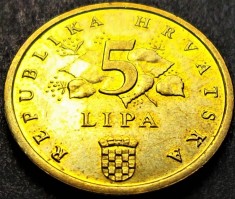 Moneda 5 LIPA - CROATIA, anul 2011 * cod 1892 A