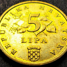 Moneda 5 LIPA - CROATIA, anul 2011 * cod 1892 A