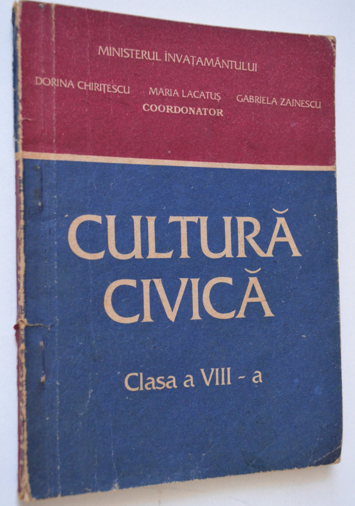 Cultura civica Manual clasa a VIII-a 1994, Clasa 8, Educatie civica |  Okazii.ro