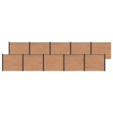 vidaXL Panou de Gardă 10 pcs WPC și Aluminiu Maro 3429465