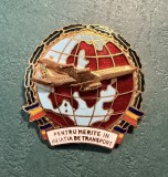 Insigna pentru merite in aviatie de transport RSR