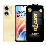Folie de Protectie pentru Oppo A59, TEO, Sticla Securizata ESD, Margini Negre, Rezistenta la Zgirieturi, Antistatica, 0.35 mm, Transparenta