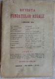 PRIMUL NUMAR DIN REVISTA FUNDATIILOR REGALE(1 IANUARIE 1934:Carol II/T.Arghezi+)