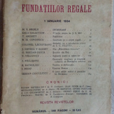 PRIMUL NUMAR DIN REVISTA FUNDATIILOR REGALE(1 IANUARIE 1934:Carol II/T.Arghezi+)