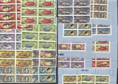 Umm al Qiwain 1967 Fishes x 10 Mi.171A-188A MNH DC.007 foto