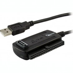 CABLU USB GEMBIRD adaptor USB 2.0 (T) la IDE (M) ori S-ATA (M) 30cm negru AUSI01