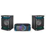 Sistem Audio Akai MX5 Dual Speaker, 200W RMS, Bluetooth 5.3, Baterie 2400mAh Li-ion, Suport MP3/WMA, Microfon Wireless, Negru