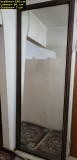 Oglinda cristal 240 X 90 Cm, fazetata,rama stejar masiv de 7 cm, unicat, an 1930