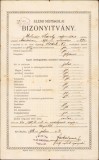 A1839 Certificat școlar, 1908, Mezotur, Ungaria