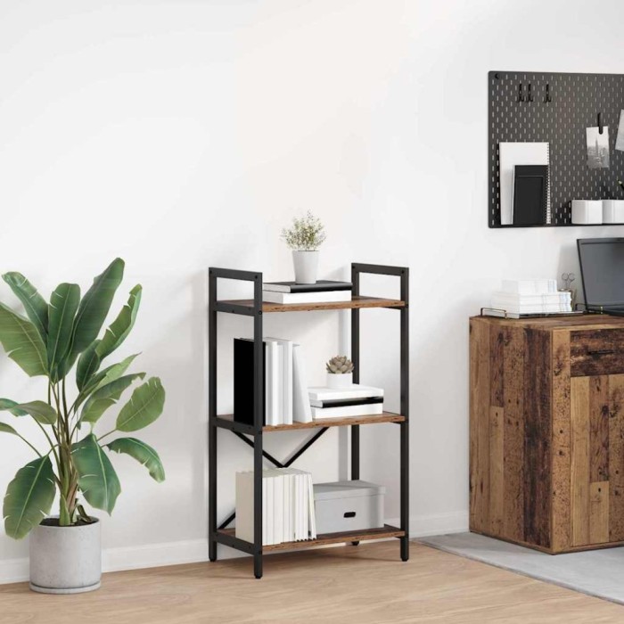 vidaXL Raft pentru cărți Lemn Vechi 56 x 34 x 96 cm Lemn compozit 883878