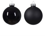 Cutie cu 12 globuri asortate Baubles, Decoris, &Oslash;8 cm, sticla, negru