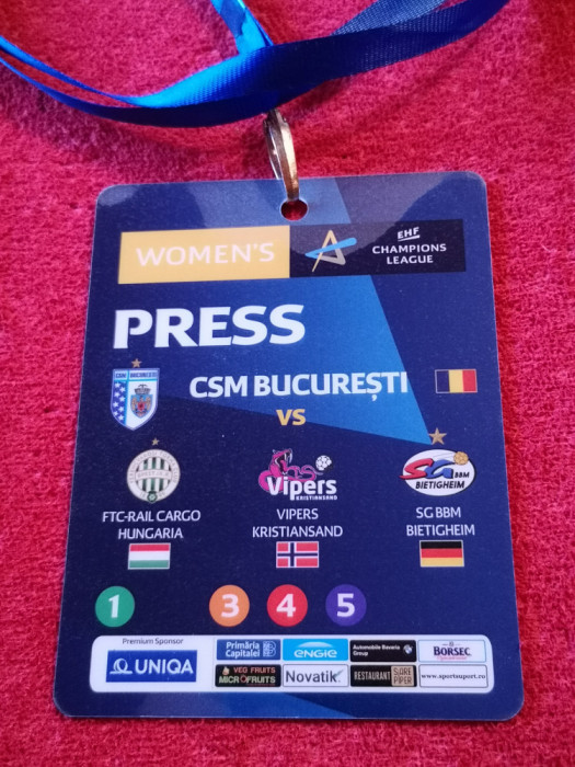 Acreditare Handbal feminin-CSM Bucuresti vs Ferencvaros,Vipers,BBM Bietigheim
