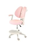 Scaun birou ergonomic pentru copii HM Panco, ajustabil pe inaltime si adancime, mesh, suport pentru picioare, roz