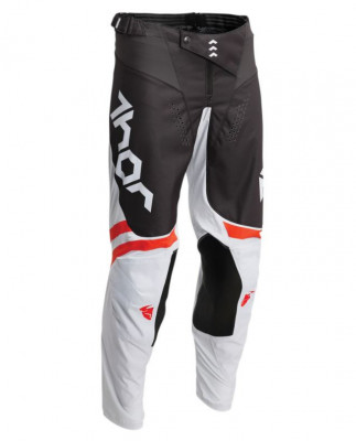 Pantaloni enduro motocross Pulse Cube Light Gray Red foto