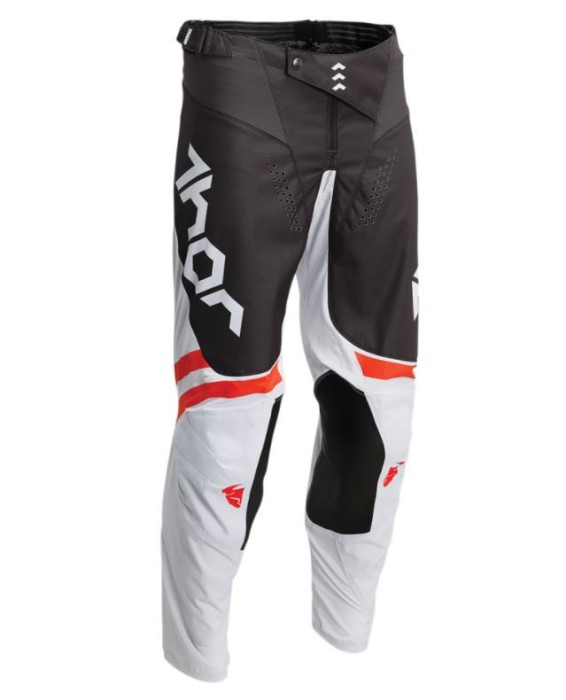 Pantaloni enduro motocross Pulse Cube Light Gray Red