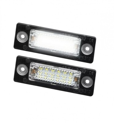 Set 2 lampi numar AutoREY&amp;reg;, cu LED Compatibil cu VW Touran, Caddy, Golf 5 Plus, Passat B5.5 Variant/Break Transporter, Touran, Jetta, Skoda MK1,Canbus foto