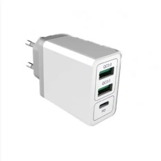 Incarcator 2 porturi USB 3.0 si 1 port USB tip C 36W Incarcare rapida