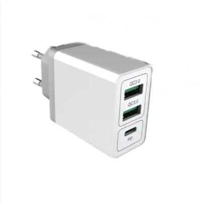 Incarcator 2 porturi USB 3.0 si 1 port USB tip C 36W Incarcare rapida foto