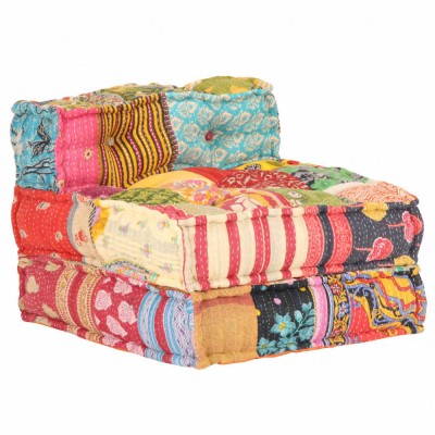 vidaXL Fotoliu puf modular, model petice, material textil foto