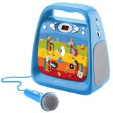 Cumpara ieftin CD player cu Bluetooth si functie karaoke GoGEN DECKO, USB, MP3, Microfon, Albastru