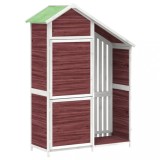 Cumpara ieftin Magazie de unelte gradina cafeniu 120x53,5x170cm lemn masiv pin