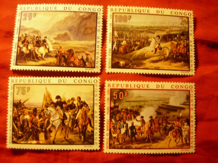 Serie Congo 1969 -200 Ani Napoleon I - Batalii , 4 valori